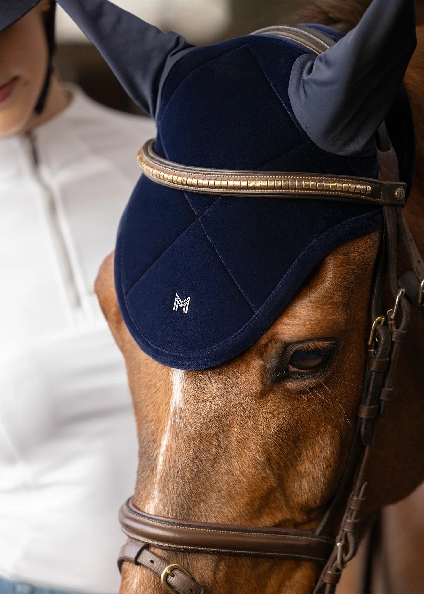 Velvet Jumping Saddle Pad (Sapphire)