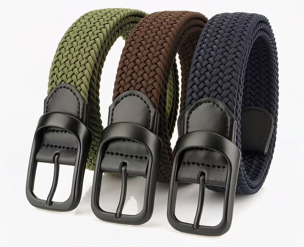 Equestrian Black Buckle No-Punching Belt