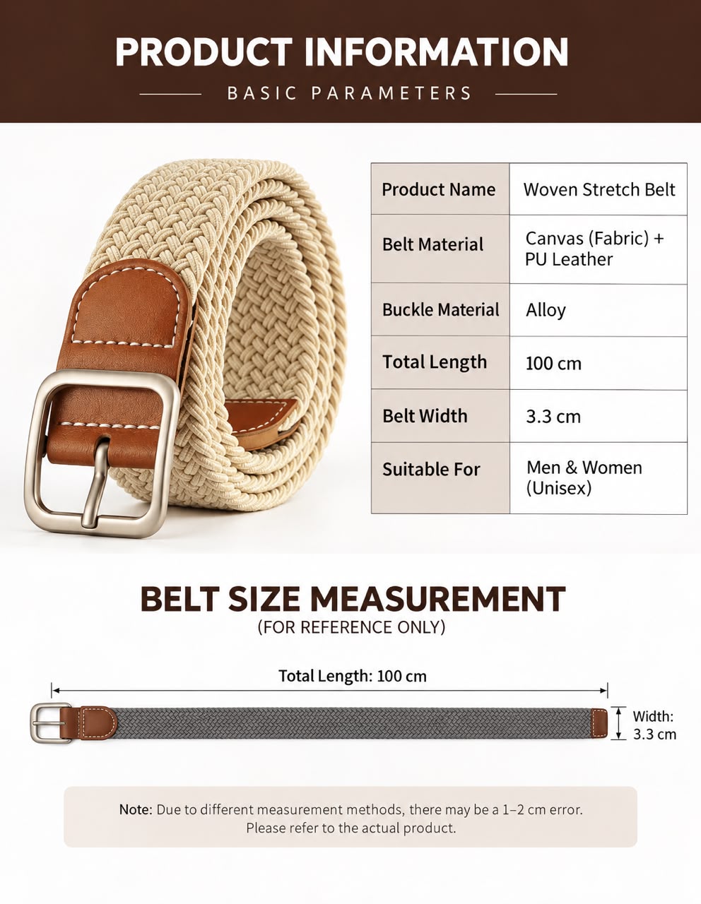 Woven Stretch Equestrian Belt