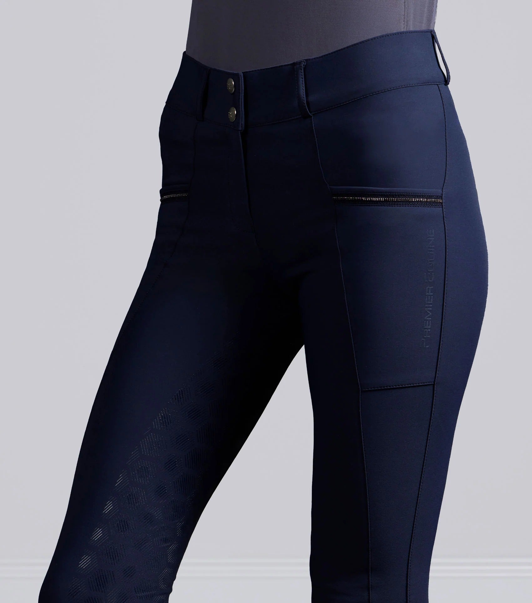 Ofena Womens Full Seat Riding Breeches Navy